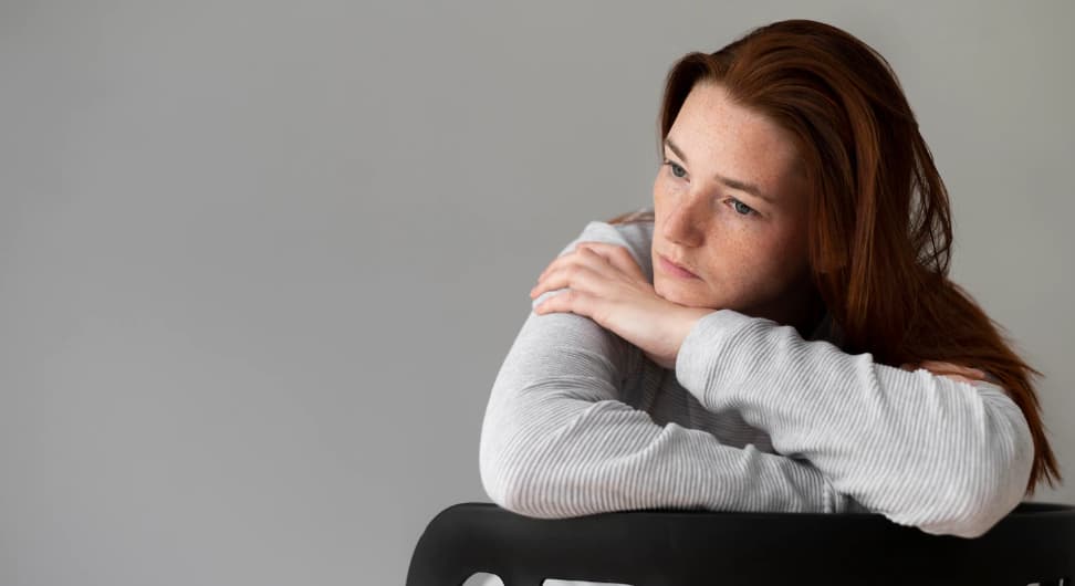 A girl looking Anxious and depressed